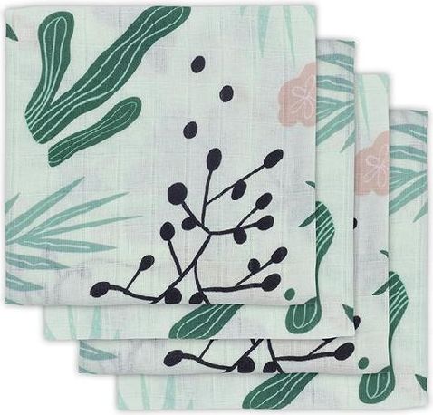 Jollein Plena 70x70cm (4ks) Leaves - obrázek 1