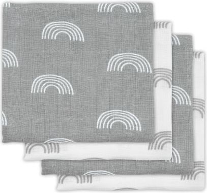 Jollein Plena 70x70cm (4ks) Rainbow grey - obrázek 1