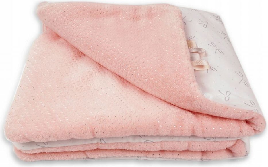 Dětská deka minky 80x80 cm Glück Pink Bows 2019 - obrázek 1