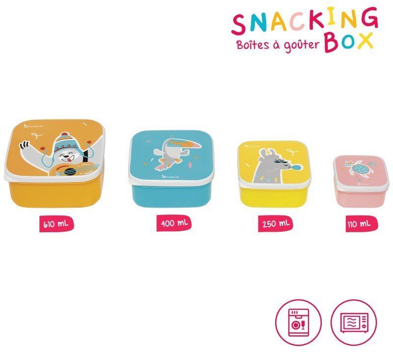 Badabulle svačinové misky Snacking box 4ks - obrázek 1