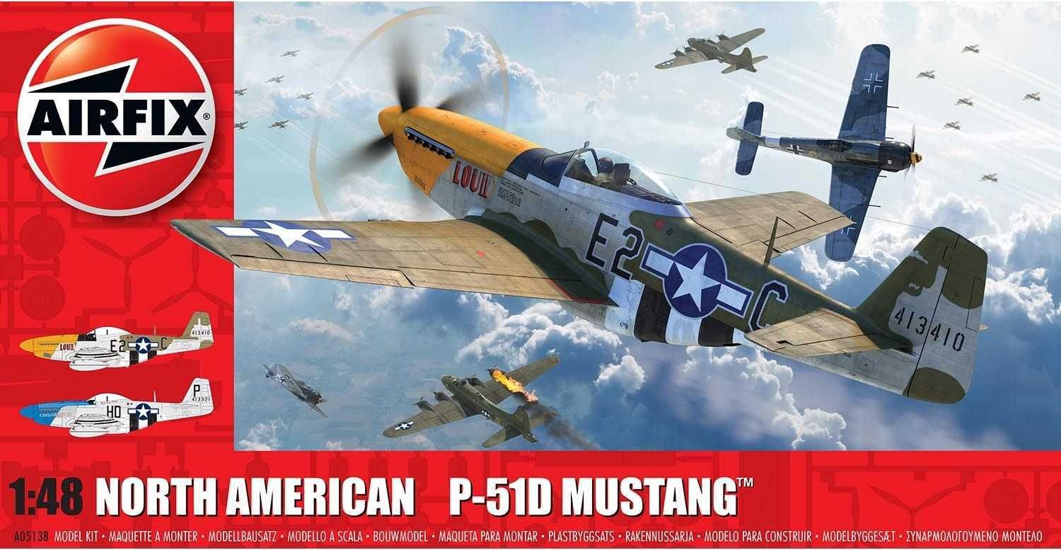 AIRFIX Classic Kit letadlo A05138 - North American P-51D Mustang (Filletless Tails) (1:48) - obrázek 1