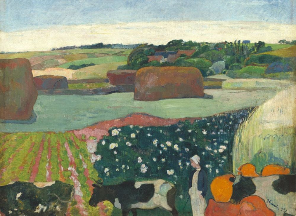 Grafika Puzzle 300 dílků Paul Gauguin: Haystacks in Brittany, 1890 - obrázek 1