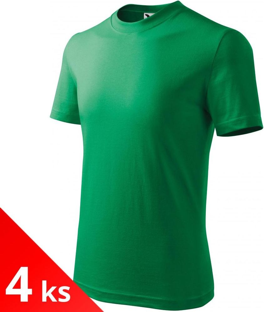 Malfini 4x Trávově zelené Dětské tričko jednoduché - obrázek 1