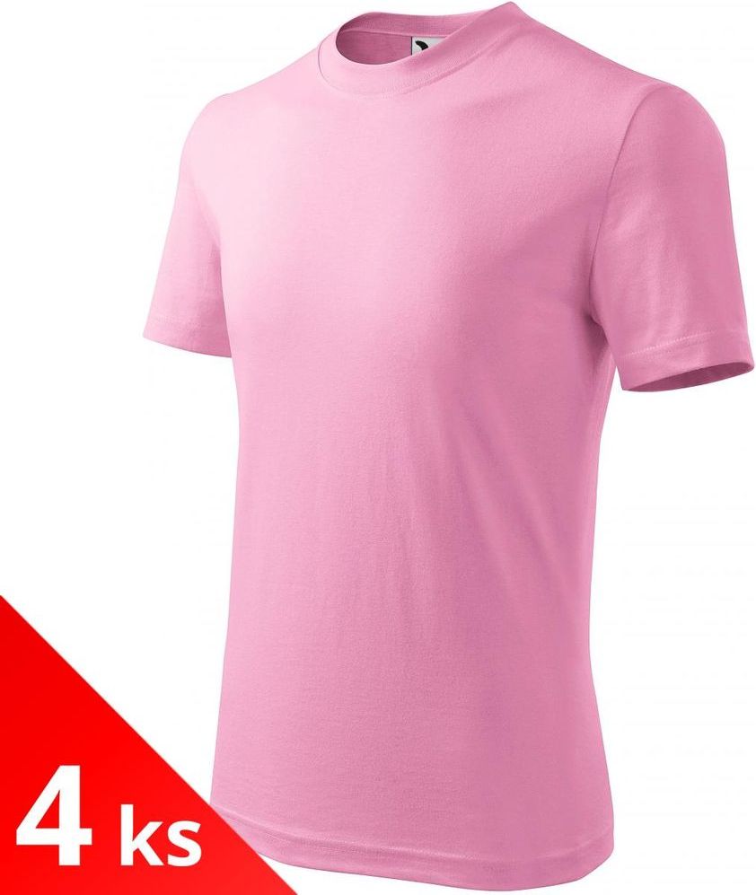 Malfini 4x Růžové Dětské tričko jednoduché - obrázek 1