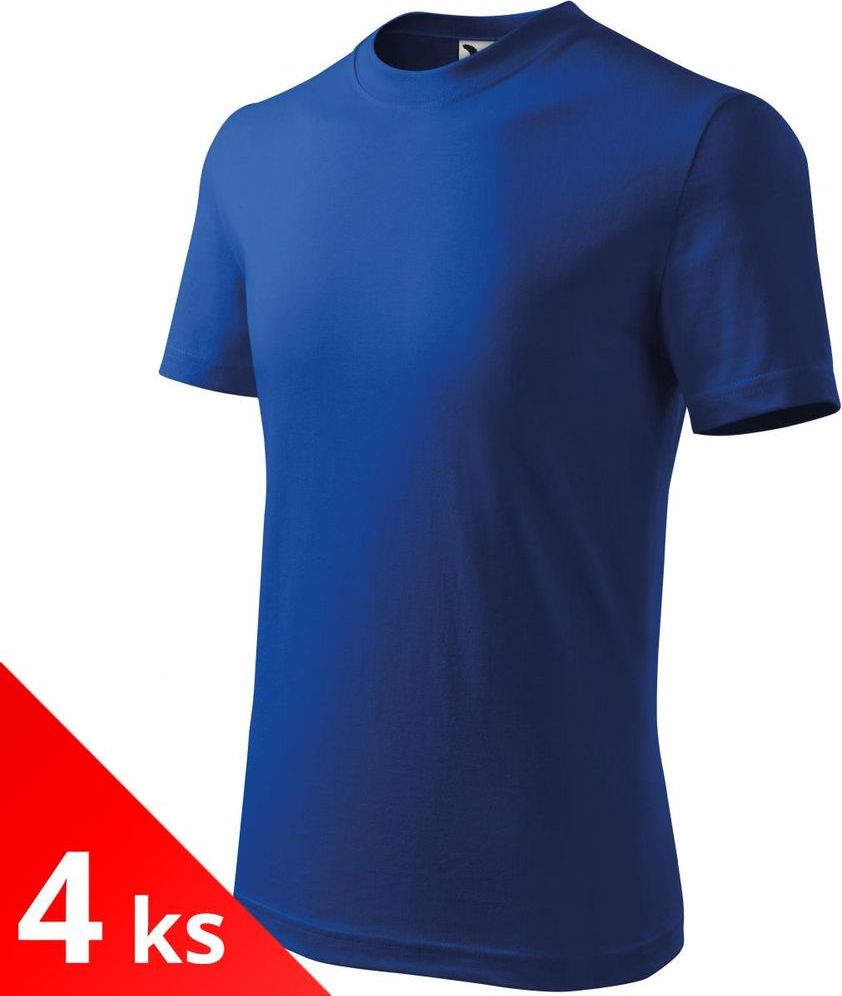Malfini 4x Královsky modré Dětské tričko klasické - obrázek 1