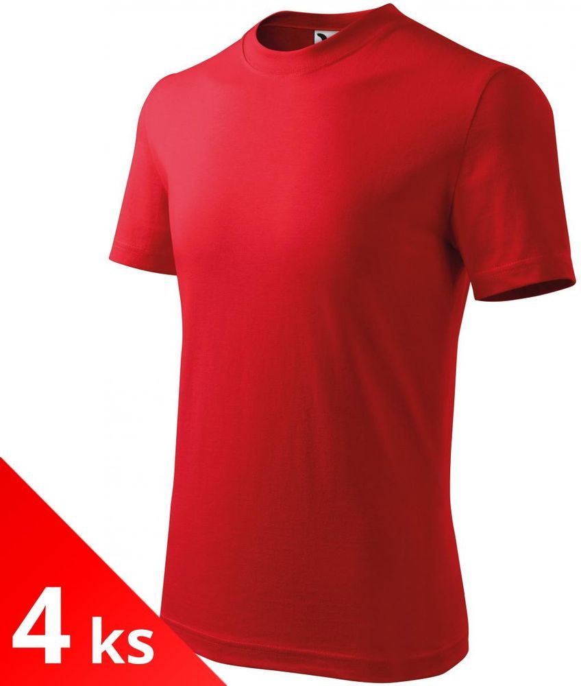 Malfini 4x Červené Dětské tričko jednoduché - obrázek 1