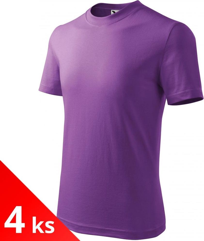 Malfini 4x Fialové Dětské tričko jednoduché - obrázek 1