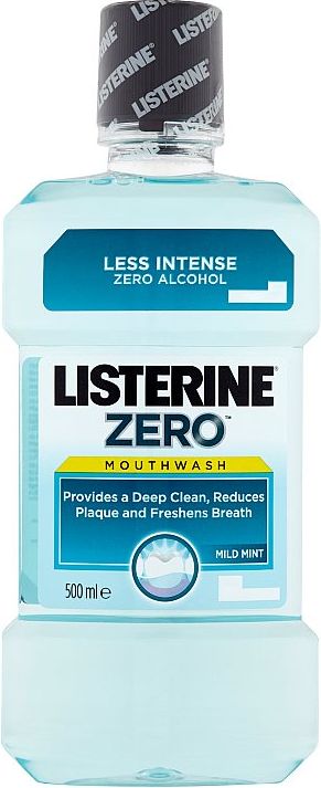 Listerine Zero Ústní voda s jemnější příchutí 500 ml - obrázek 2