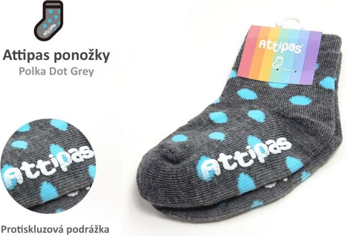 Attipas Ponožky Polka Dot, Grey - obrázek 1
