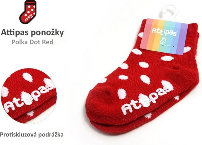 Attipas Ponožky Polka Dot, Red - obrázek 1