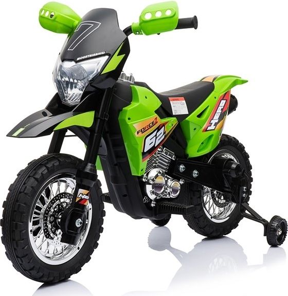 Mamido  Dětská elektrická motorka Cross zelená - obrázek 1