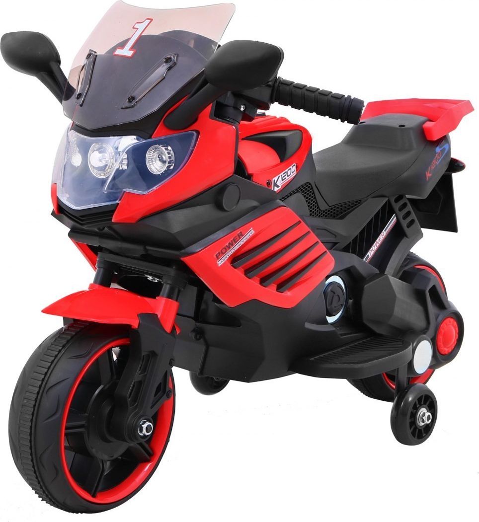Mamido  Dětská elektrická motorka SuperBike červená - obrázek 1