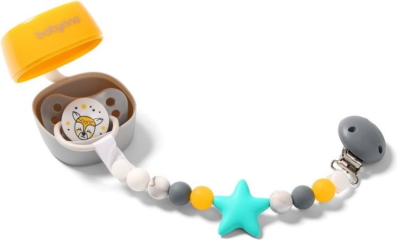 BabyOno BabyOno Řetízek na dudlík Natural Nursing - Hvězdička mátová - obrázek 2