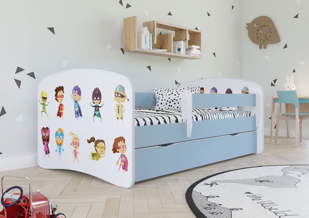 Dětská postel Ourbaby Superhero Blue 180x80 cm - obrázek 1