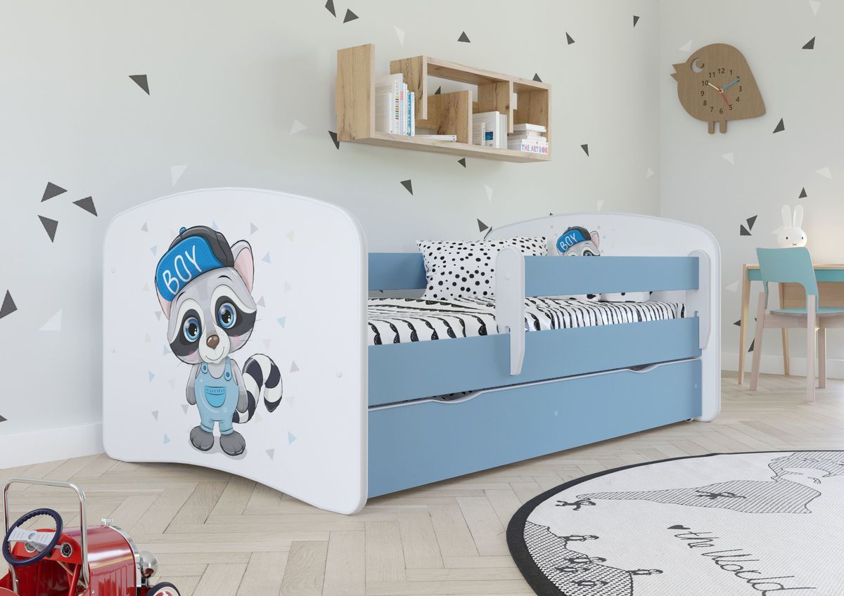 Dětská postel Ourbaby Racoon Blue 140x70 cm - obrázek 1