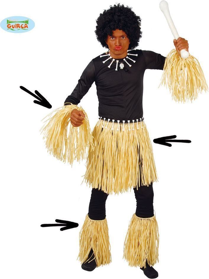 Kostým - zulu - afro sada - velikost univerzální - obrázek 1