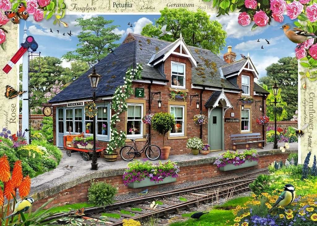 RAVENSBURGER Puzzle Nádražní domek 1000 dílků - obrázek 1