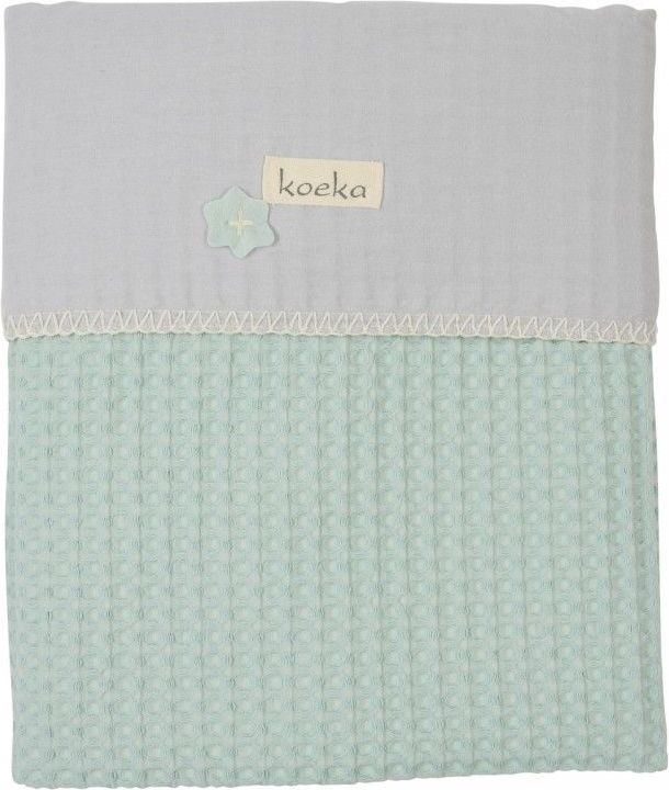Deka 75x100 cm Koeka Antwerp Waffle/flanel Misty mint/silver grey - obrázek 1