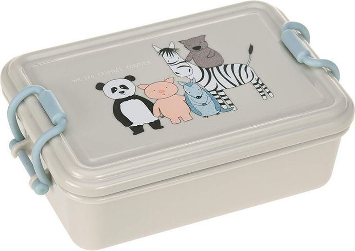 Lassig Lunchbox Little Friends - grey uni - obrázek 1