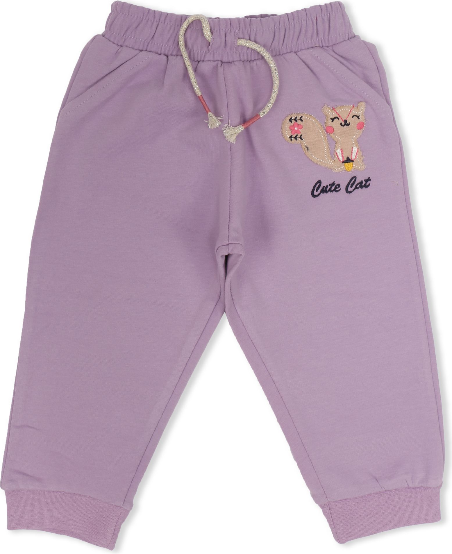 Cute Cat dívčí tepláky Cigit Kids - obrázek 1