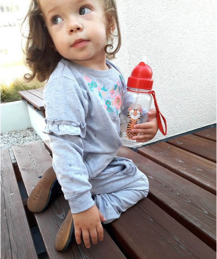 Cigit Kids Krásná dívčí tepláková souprava s volánky Cigit Velikost: 92 (18-24m) - obrázek 2