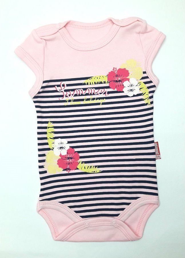 Dívčí proužkované body Summer Velikost: 74 (6-9m) - obrázek 1