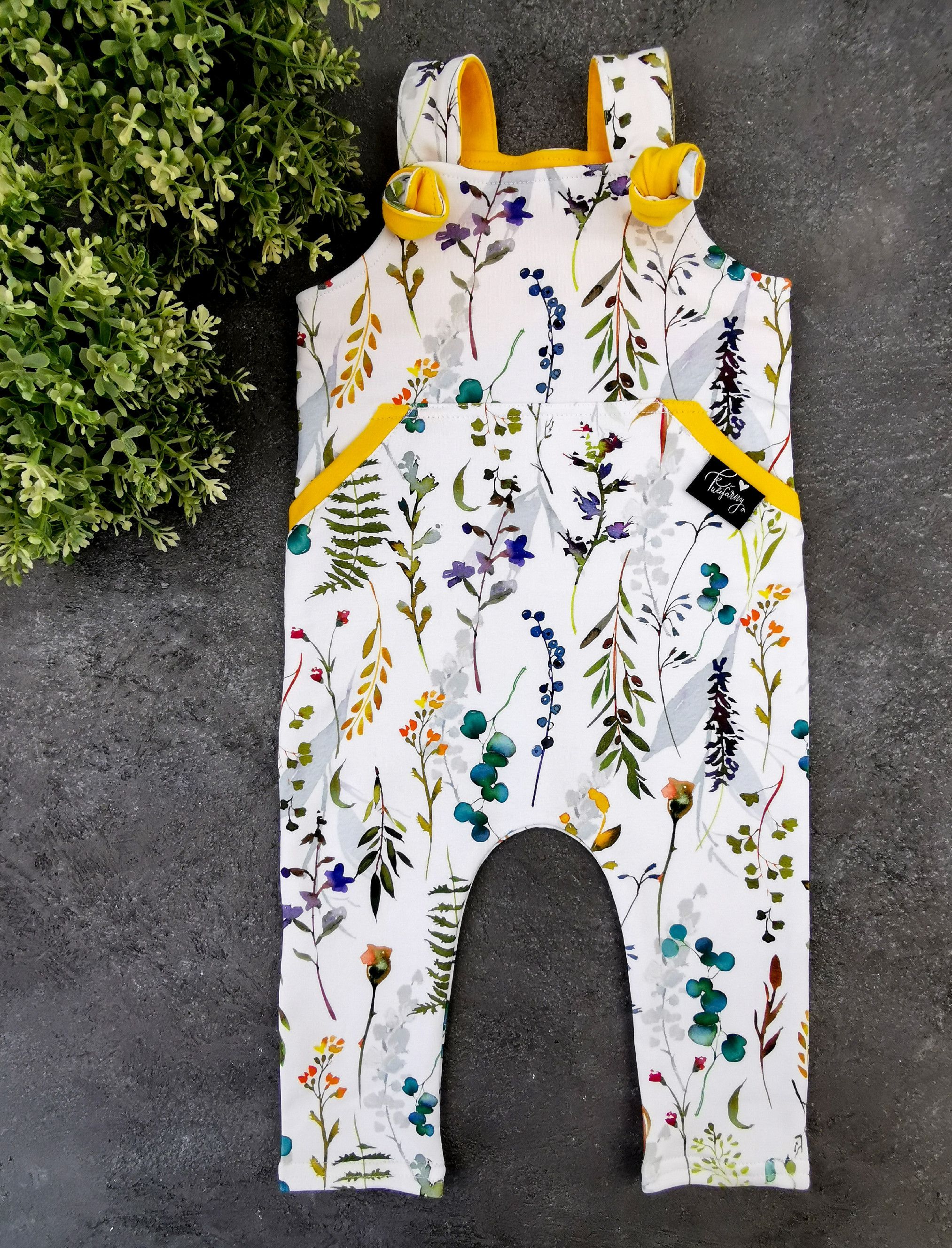 Kulišárny (handmade) Laclové tepláčky ,,ZINNIA,, yolk VELIKOST: 56