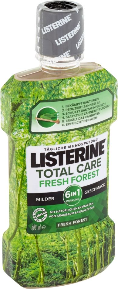 Listerine Total Care Fresh Forest ústní voda 500 ml - obrázek 2