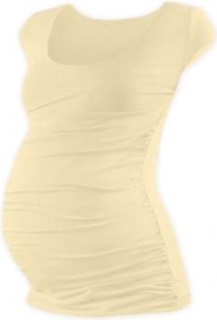 Těhotenské triko mini rukáv JOHANKA - caffe latte, Velikosti těh. moda S/M - obrázek 1