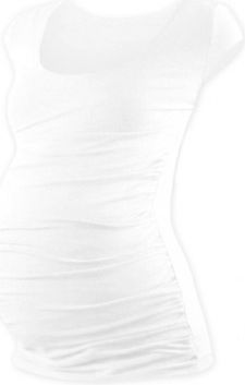 Těhotenské triko mini rukáv JOHANKA - bílá, Velikosti těh. moda S/M - obrázek 1