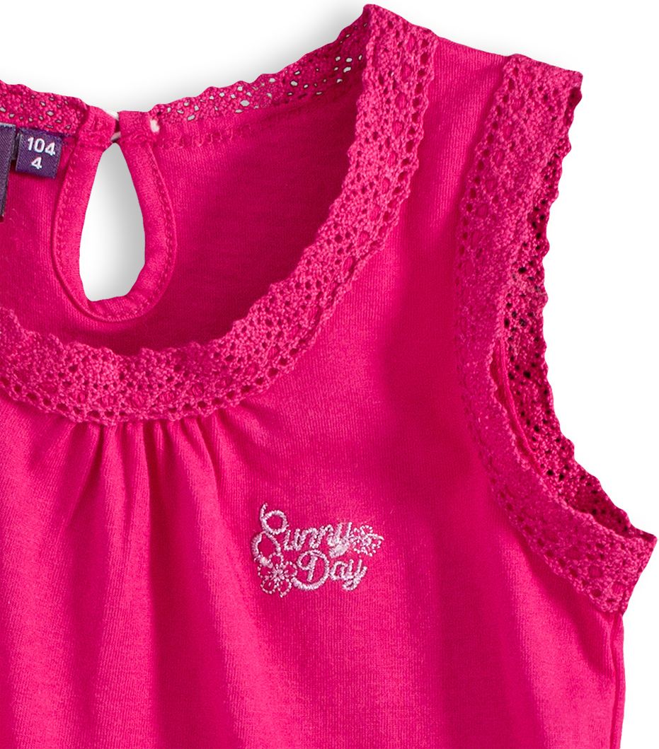 Dívčí šaty bez rukávů PEBBLESTONE SUNNY DAY růžové Velikost: 92-98 - obrázek 2