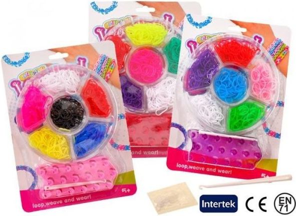 Barevné gumičky Loom Band bransoletki 600 ks - obrázek 1