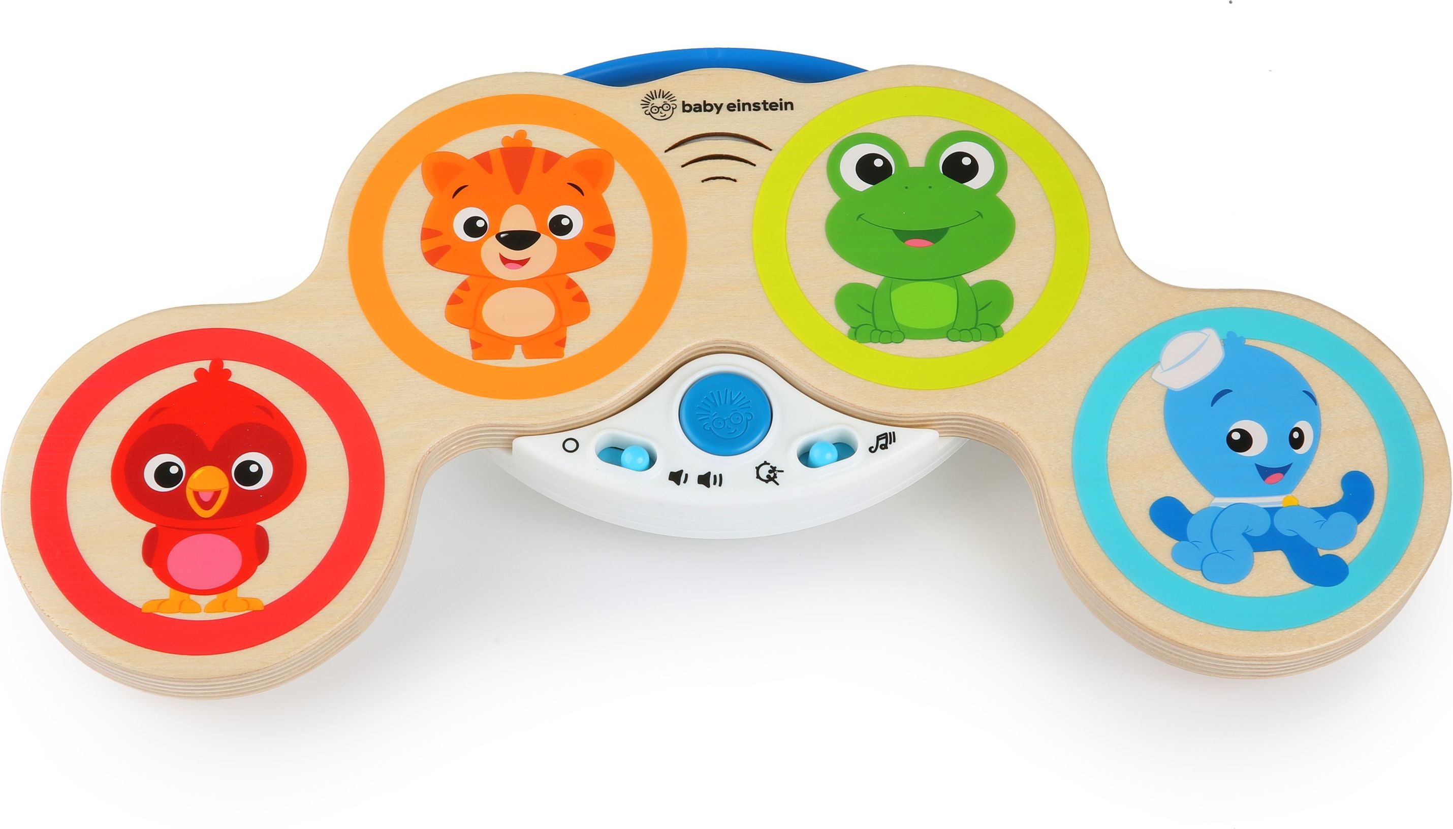 BABY EINSTEIN Hračka dřevěná hudební bubny Magic Touch HAPE 6m+ - obrázek 1