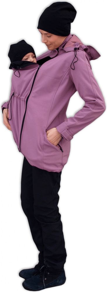 Jožánek STELLA 2- RŮŽOVÁ Softshellová bunda pro těhotné a nosící ženy L/XL - obrázek 1