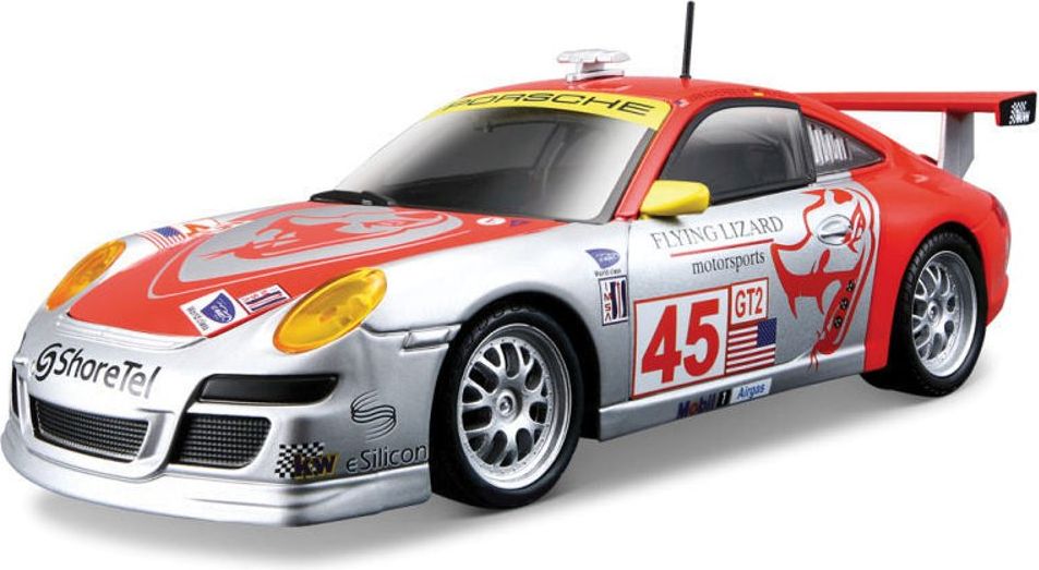 RACE PORSCE 911GT3 RSR 1:24 stříbro-červené - obrázek 3