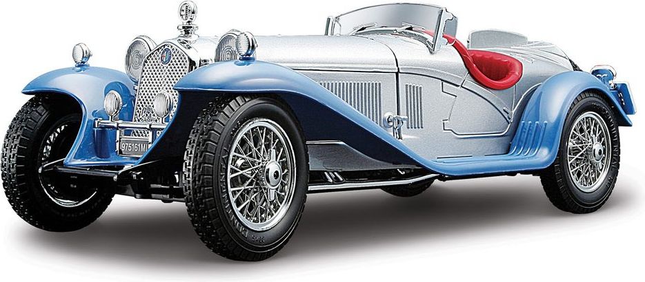 BBurago Alfa Romeo 8C 2300 Spider Touring 1932 stříbrná 1:18 - obrázek 1