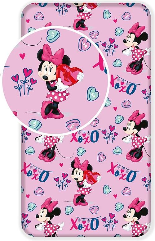 DĚTSKÉ PROSTĚRADLO MINNIE PINK 02 - obrázek 1
