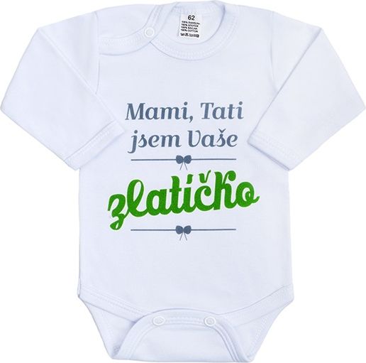 Body s potiskem New Baby Mami, Tati jsem Vaše zlatíčko - 56 (0-3m) - obrázek 1