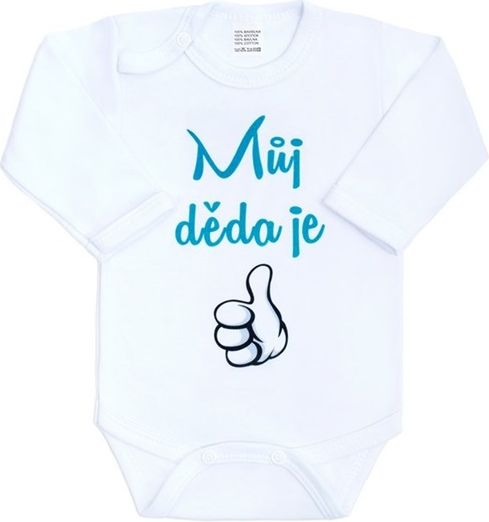 Body s potiskem New Baby Můj děda je jednička - 68 (4-6m) - obrázek 1