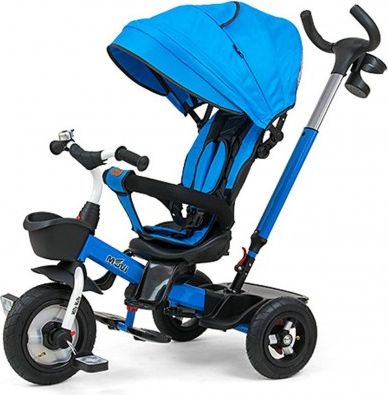 Dětská tříkolka Milly Mally Movi blue, Modrá - obrázek 1