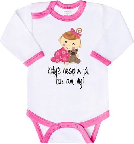 Body s potiskem New Baby Když nespím já, tak ani vy&nbsp;-&nbsp;86 (12-18m) - obrázek 2
