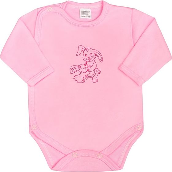 Kojenecké body celorozepínací New Baby Malá Zvířátka růžové - 50 - obrázek 1