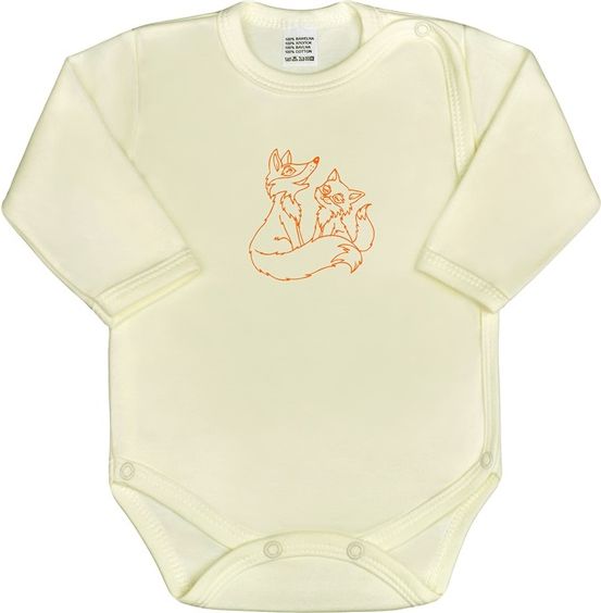 Kojenecké body celorozepínací New Baby Malá Zvířátka béžové - 56 (0-3m) - obrázek 1