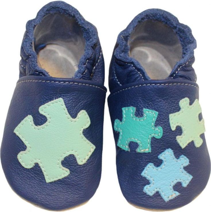 baBice chlapecké capáčky puzzle 20,5 modrá - obrázek 1