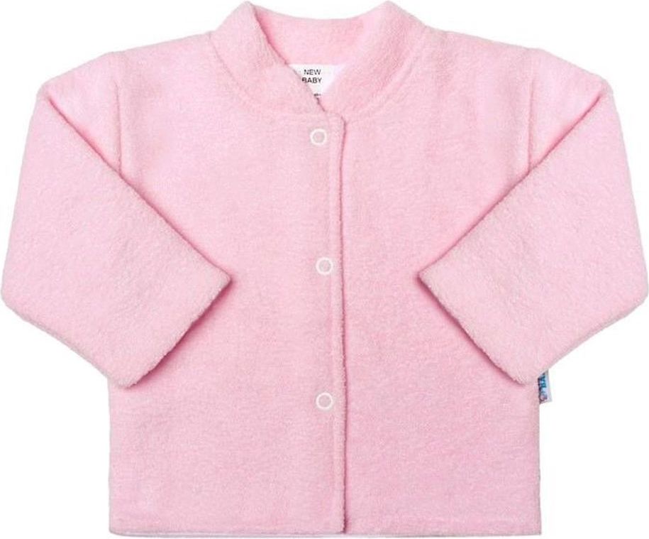 NEW BABY Kojenecký froté kabátek New Baby růžový - Kojenecký froté kabátek New Baby růžový - obrázek 1