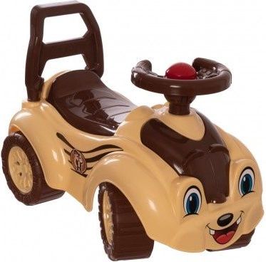 Teddies Odrážedlo auto plast hnědé 29x36x62cm v sáčku od 12 do 35 měsíců - obrázek 2