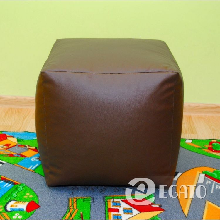 Mamido Sedací měkká kostka 35cm 20 barevných provedení Barva: tmavě hnědá KOSTKA35/TMA2 - obrázek 1