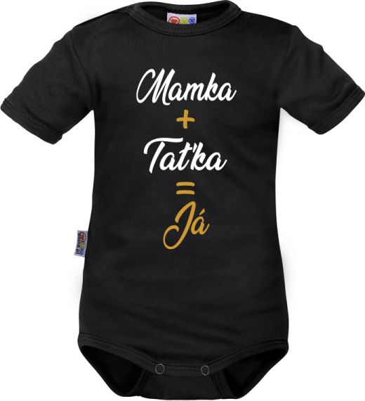 Body krátký rukáv Dejna Mamka + Taťka = Já, černé - obrázek 7