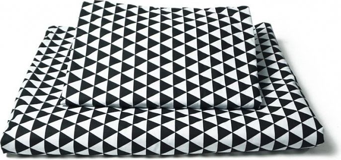 Baby Nellys Polštářkový mantinel s povlečením - trojúhelníčky, černá/zelená, 135x100 cm - obrázek 6