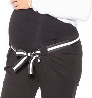 Be MaaMaa Těhotenské tepláky,kalhoty MONY - černé - XL - obrázek 11